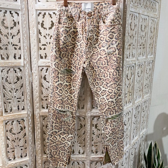 NWOT One Teaspoon Freebird Leopard Jeans - Picture 5 of 8